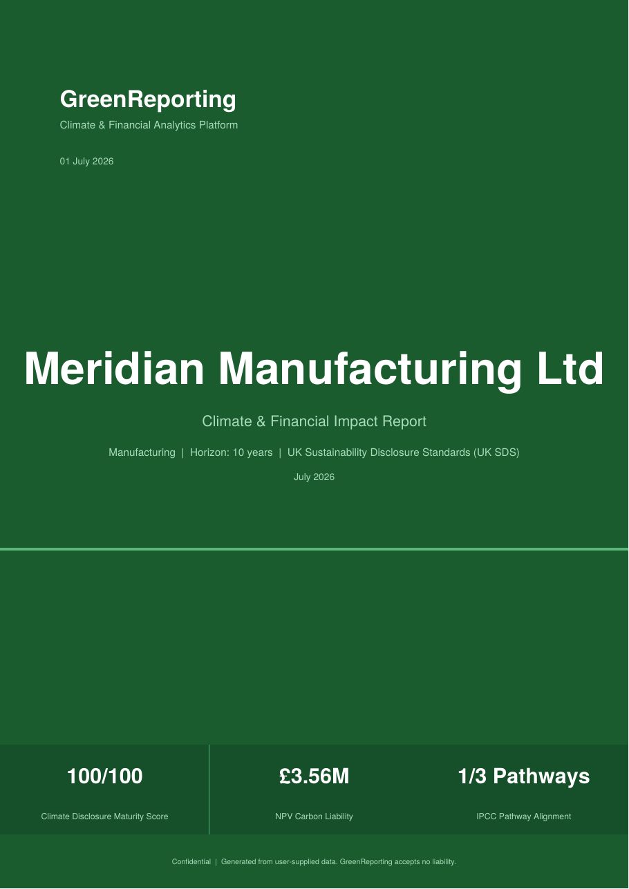 Cover of the sample UK report